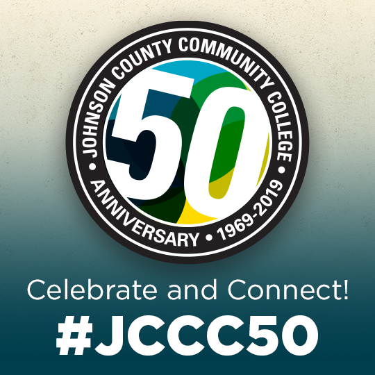 50th anniversary logo with the words Celebrate and Connect #JCCC50"C