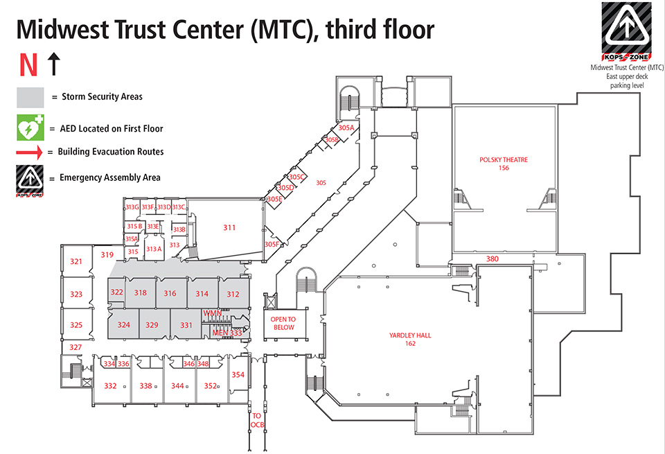 Floor plan Midwest Trust Center third floor