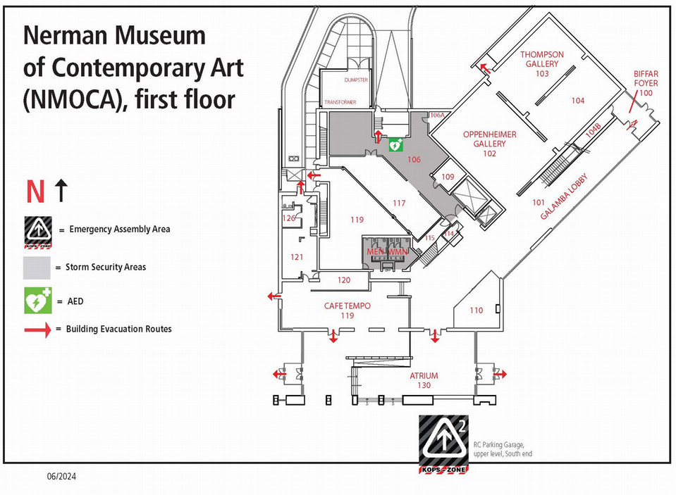 Room locations for Museum first floor.