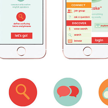Student project work, Slanguage mobile app interface