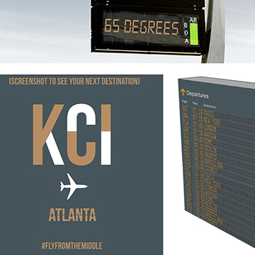 Student project work, KCI boarding and departure sign