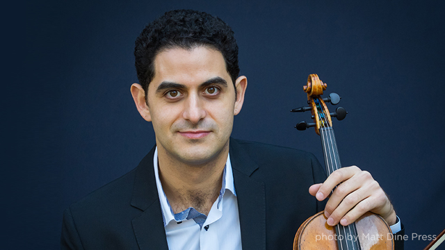 Promotional photo of Arnaud Sussmann, violin