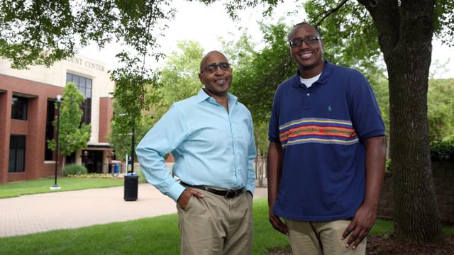 Student, Jamelle Blunt and counselor, Bruce Harvey