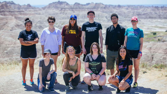Student interns in the AIHREA program