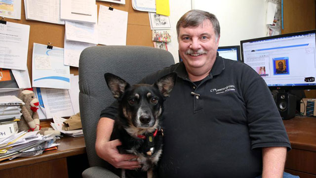 Steve Waddell and his dog