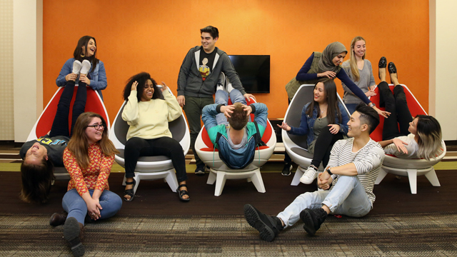 Student Engagement Ambassadors team photo including 11 of their employees.