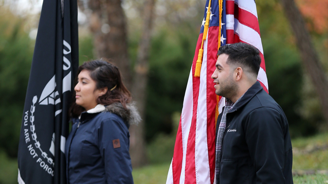 Three members of the Veterans Club