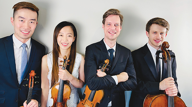Promotional photo of Rolston String Quartet.