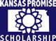 Kansas Promise Scholarship logo on blue background