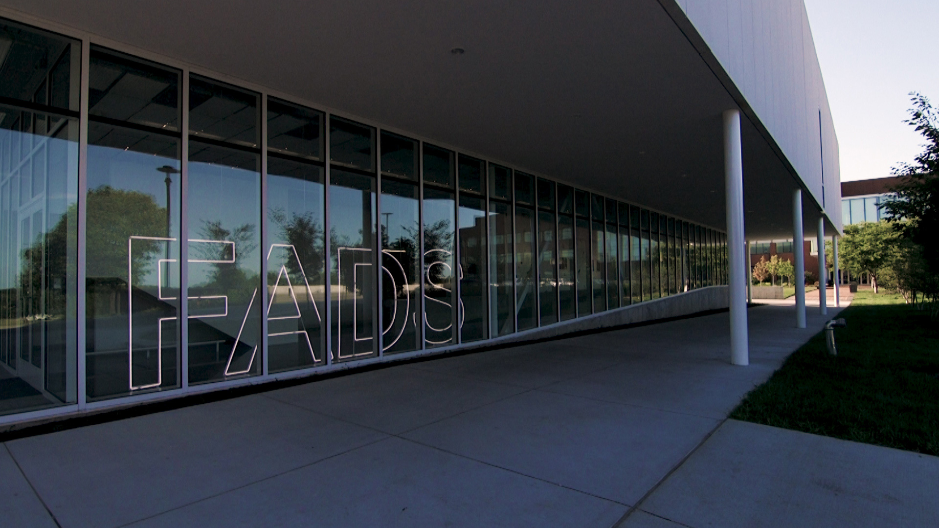 Exterior view of the Fine Arts & Design Building