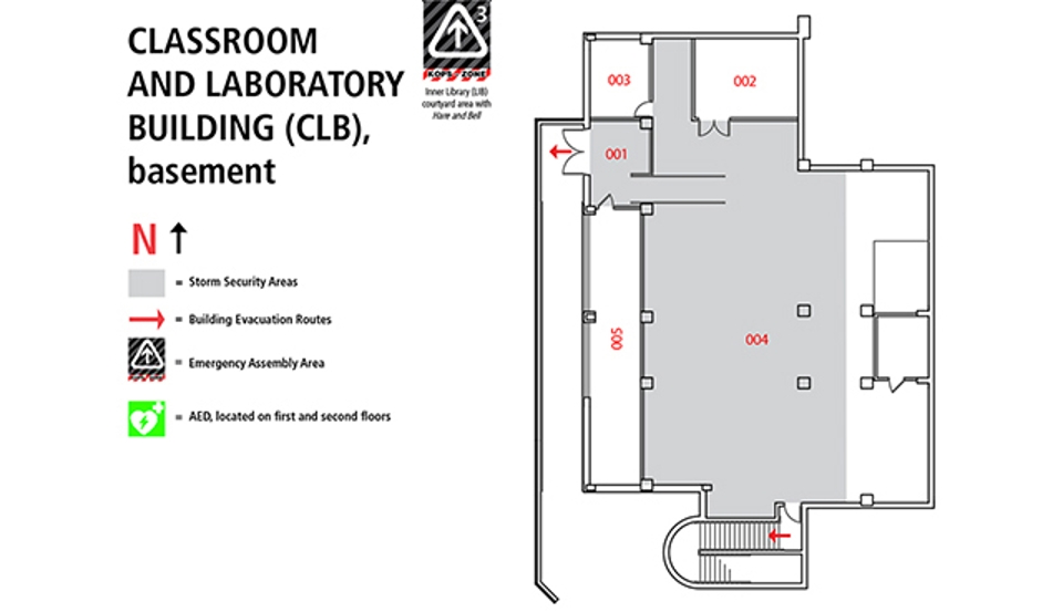 Lower Level CLB room locations
