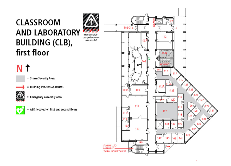 First floor CLB room locations