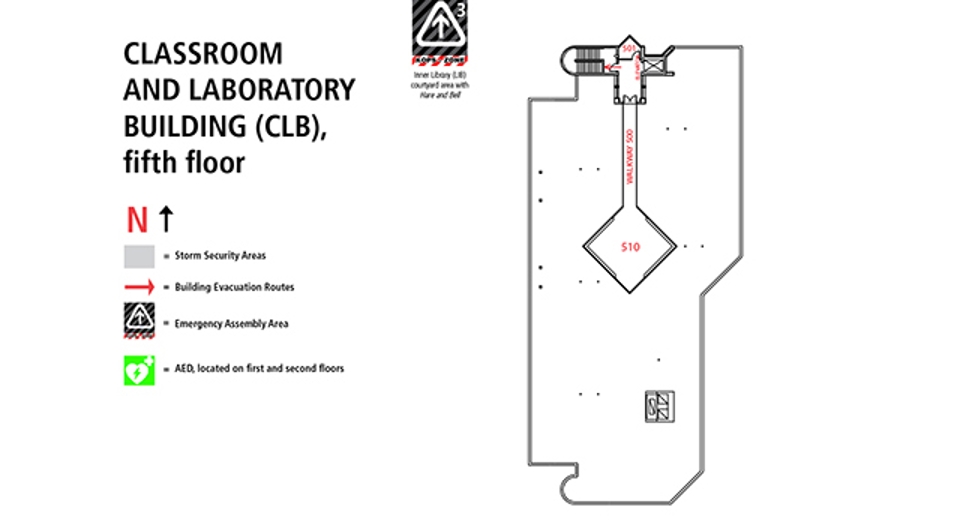 Fifth floor CLB room locations