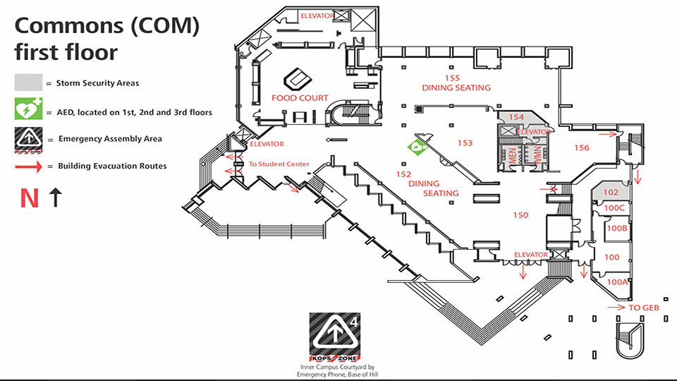 Commons first floor room locations