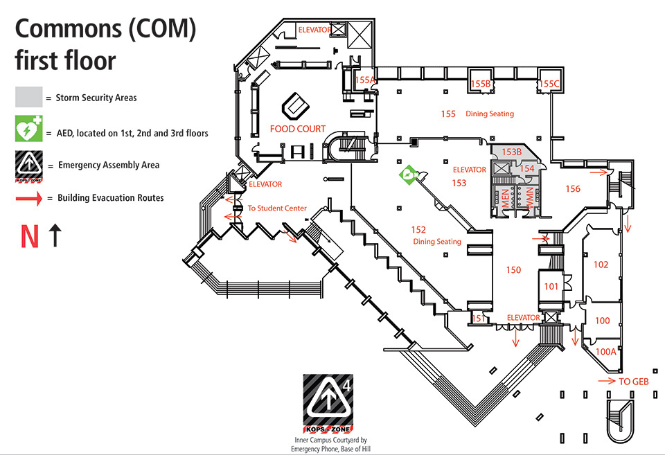 Commons first floor room locations