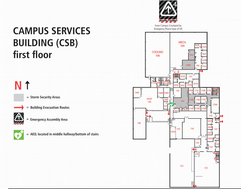 Room locations for CSB