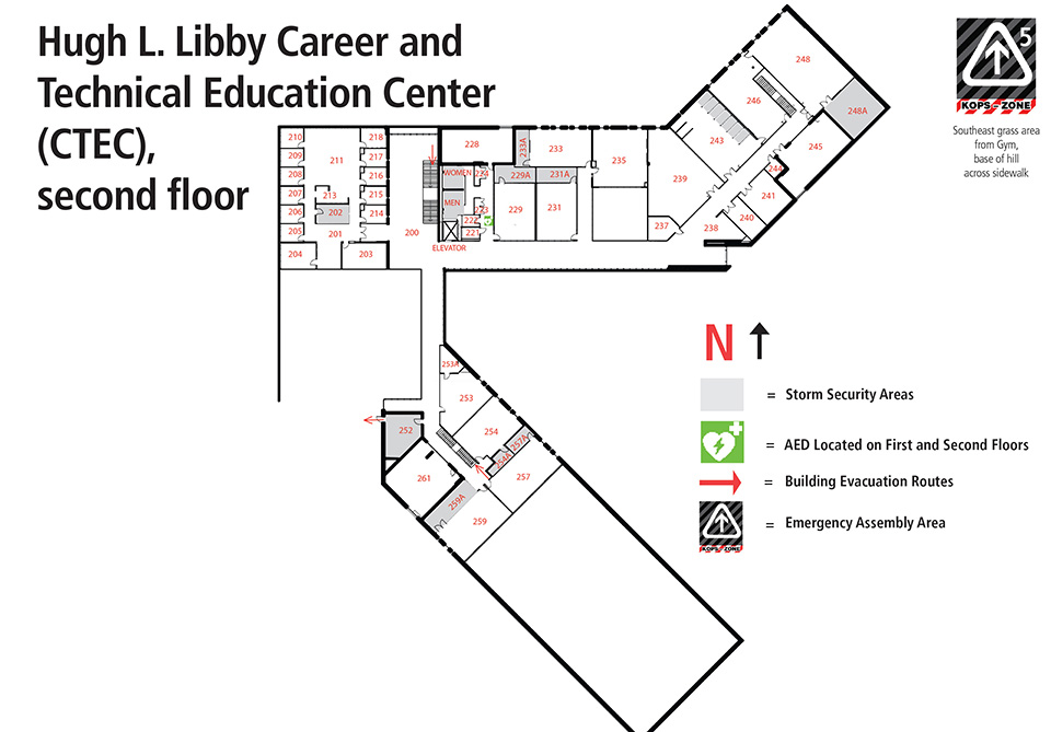 Second floor CTEC floor plan