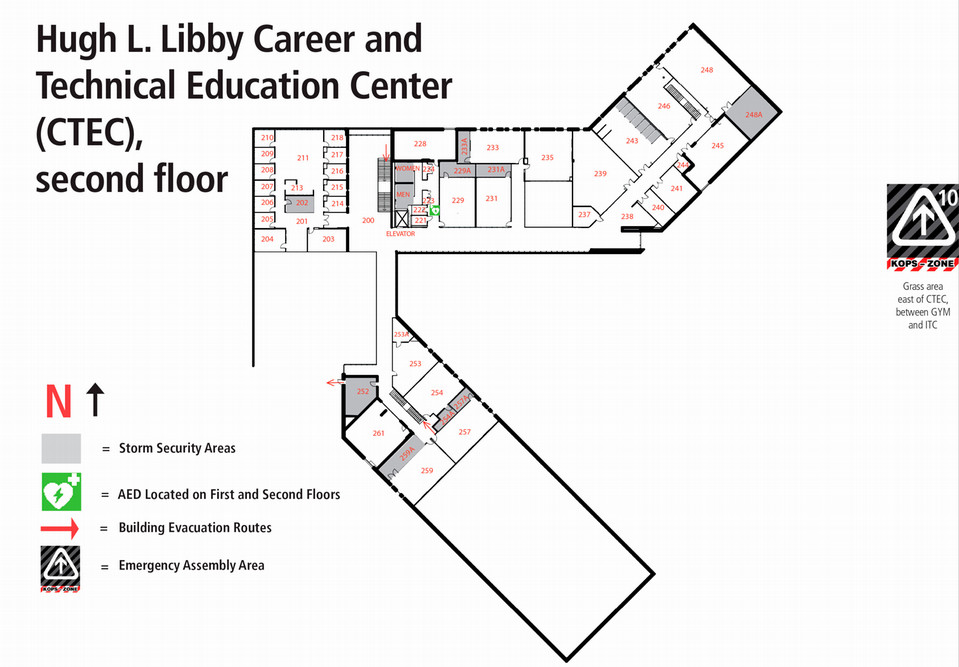 Second floor CTEC floor plan