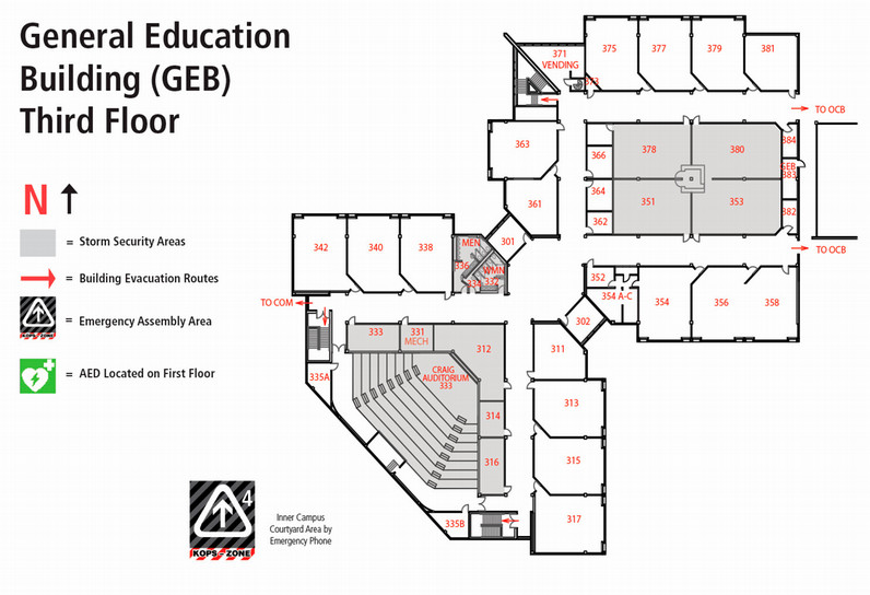 Floor plan GEB 3rd floor