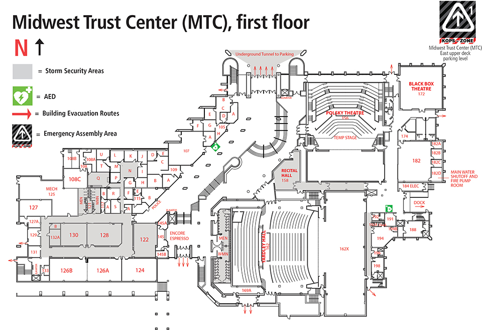 1st floor Midwest Trust Center floor plan