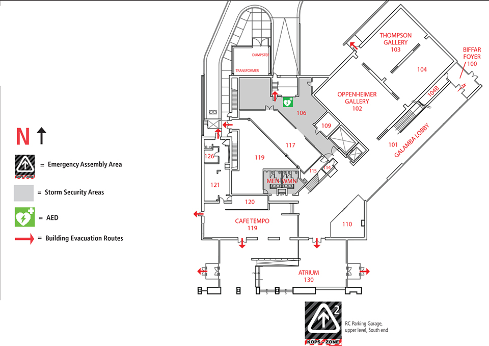 Room locations for Museum first floor.
