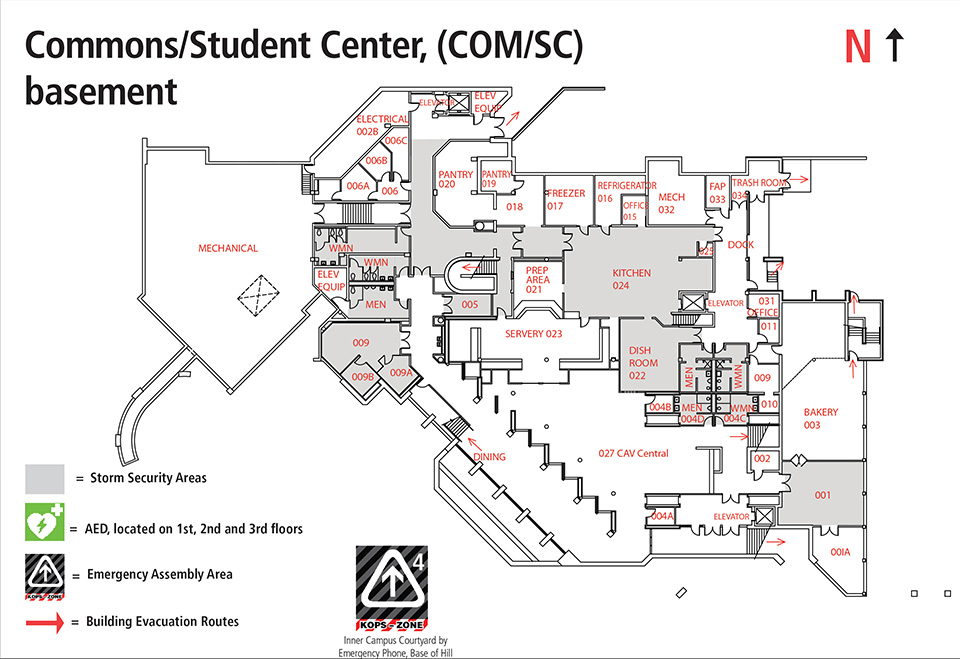 SC lower level room locations