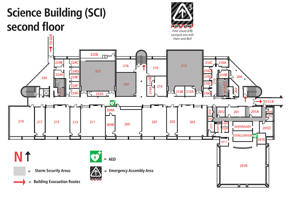 Storm security Room locations for SCI