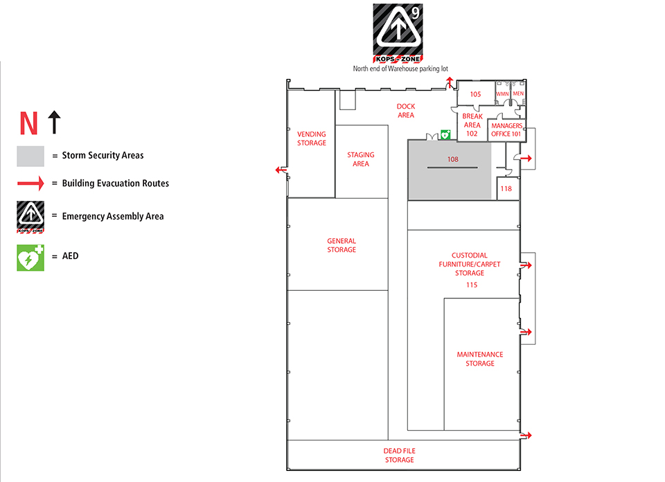 Room locations for WH