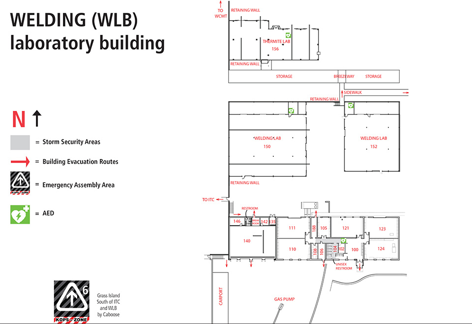 Room locations for WLB