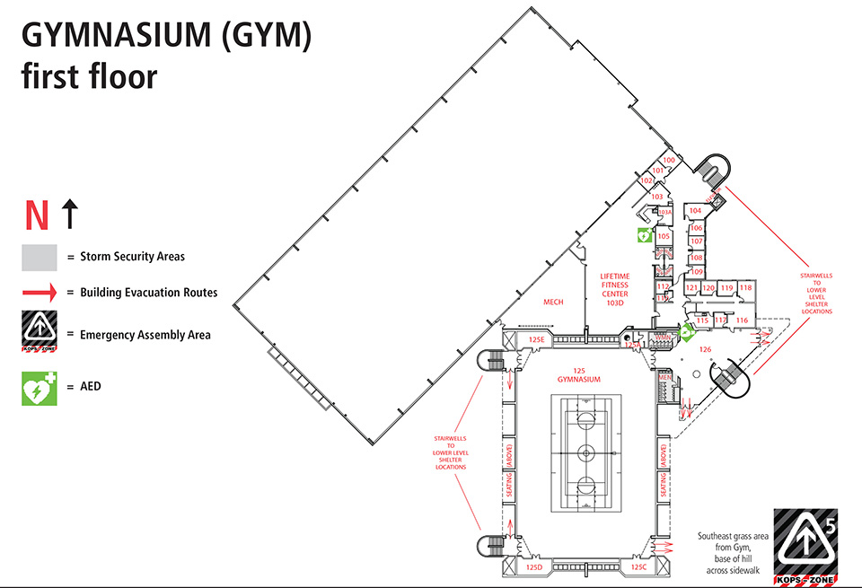 Floor plan GYM first floor