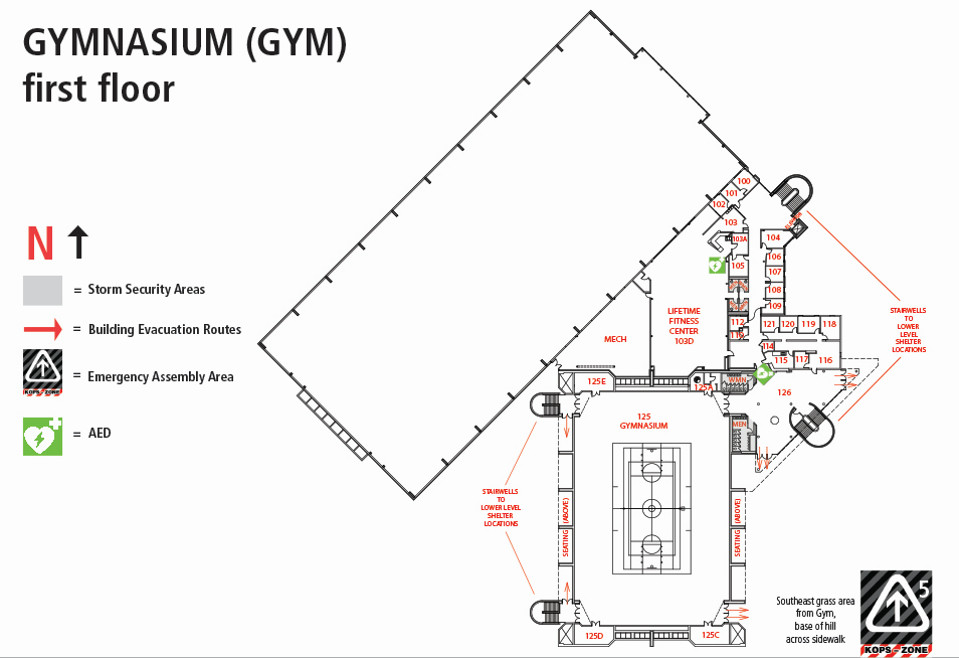 Floor plan GYM first floor