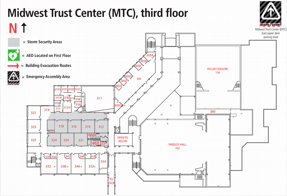 Floor plan Midwest Trust Center third floor