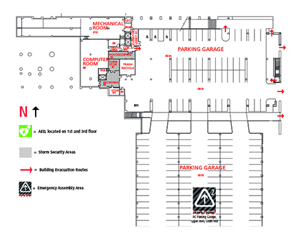 Room locations for RC lower level.