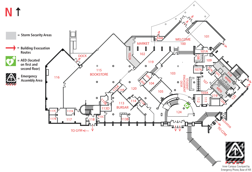 Commons first floor room locations