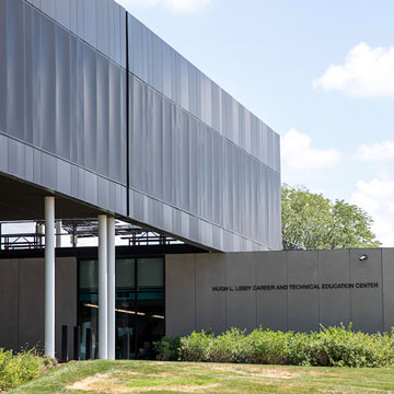 Exterior of the Hugh L Libby Career and Technical Education Center