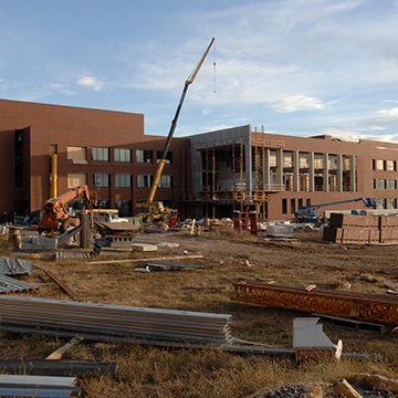 Construction of the Regnier Center on the JCCC campus.