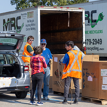 MRC recycling trucks