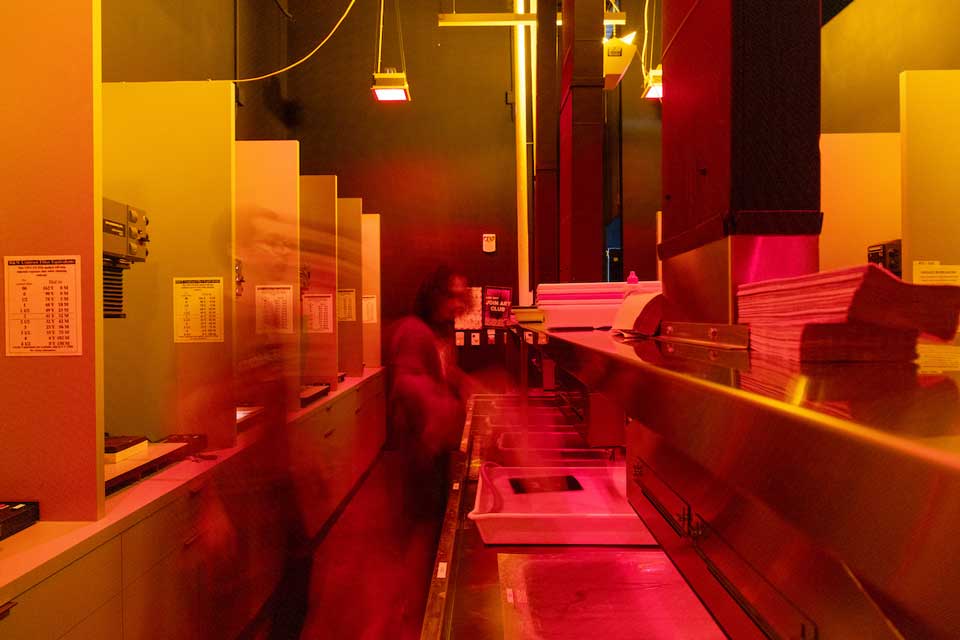 State-of-the-art darkroom in the Fine Arts and Design Studios building