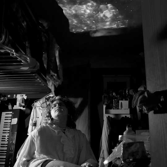 Black and white self portrait