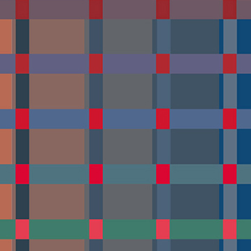 Student project work, plaid pattern