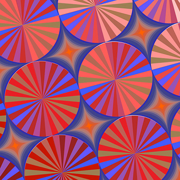 Student project work, pinwheel pattern