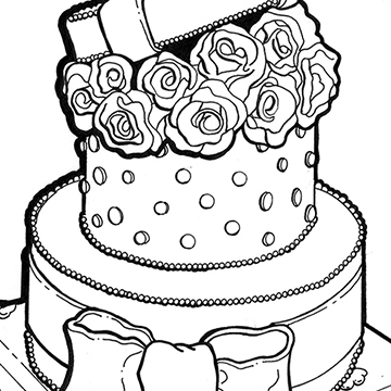 Student project work, wedding cake