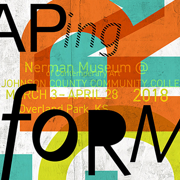 Student project work, Shaping Form exhibition poster