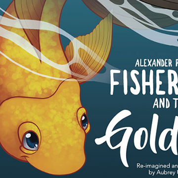Student project work, Fisherman and the Goldfish poster