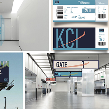 Student project work, KCI tickets, billboard and signage