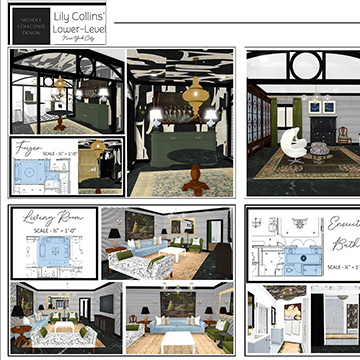 Design board for a recreation room