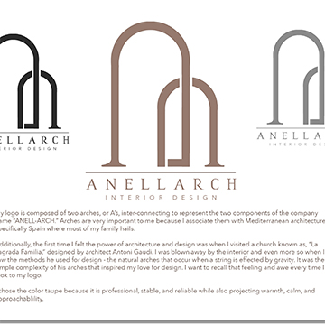 Logo design for Anellarch Interior Design