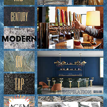 Mid-century modern pub sample board