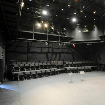 View from the stage of the Bodker Black Box Theatre