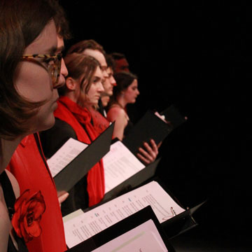 Choir singing at a Veterans Day concert